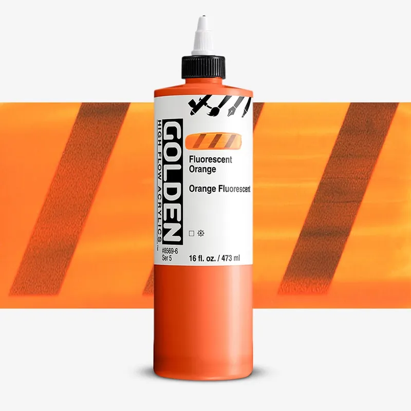Offre Du Jour Golden High Flow Acrylic Paint 473ml (16oz) Fluorescent Orange