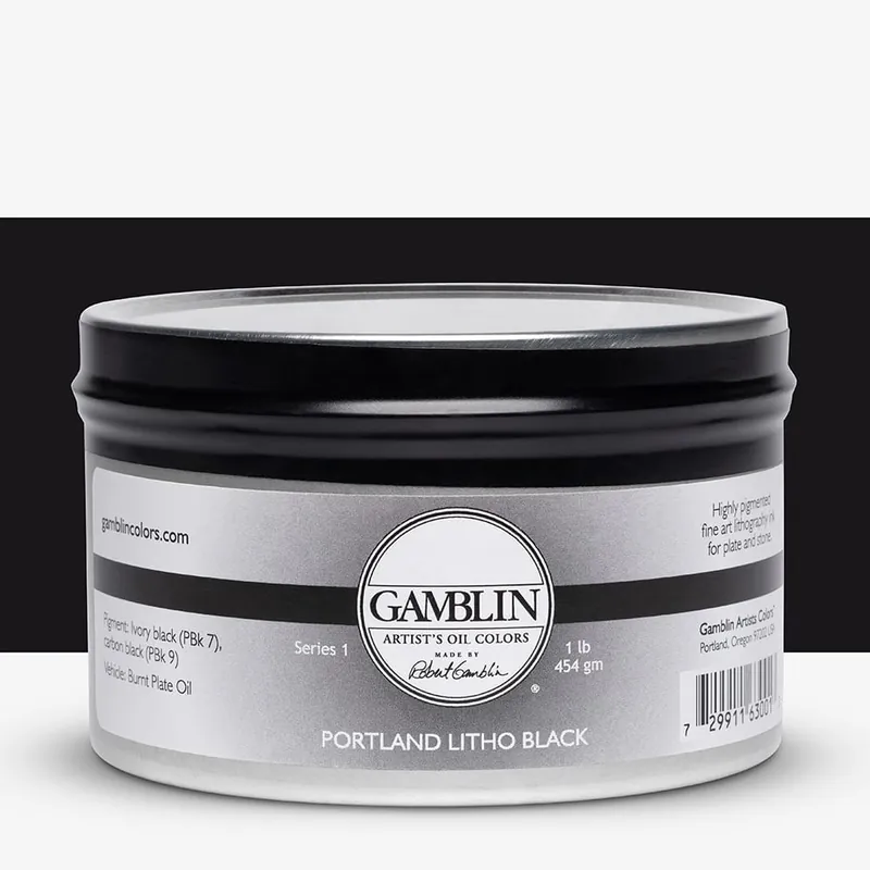 Gamblin encre de lithographie 1 lb noir Portland Litho Marque